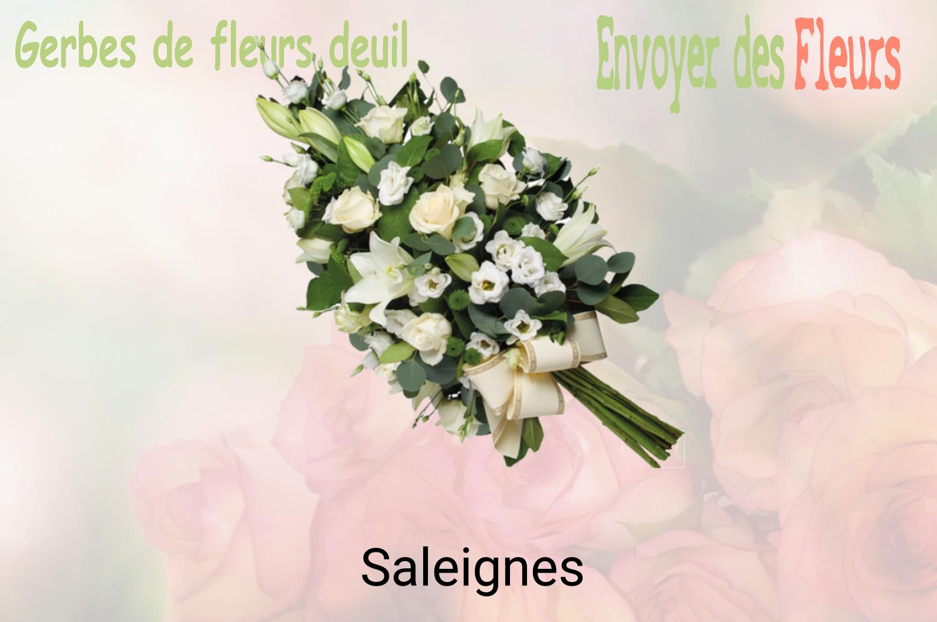 Gerbe de fleurs de deuil livrée à Saleignes